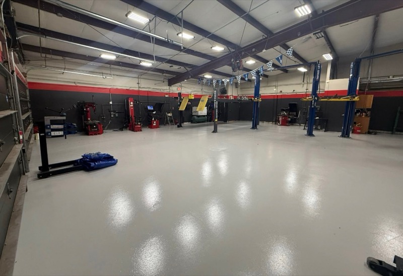Commercial auto shop epoxy floor Olathe KS