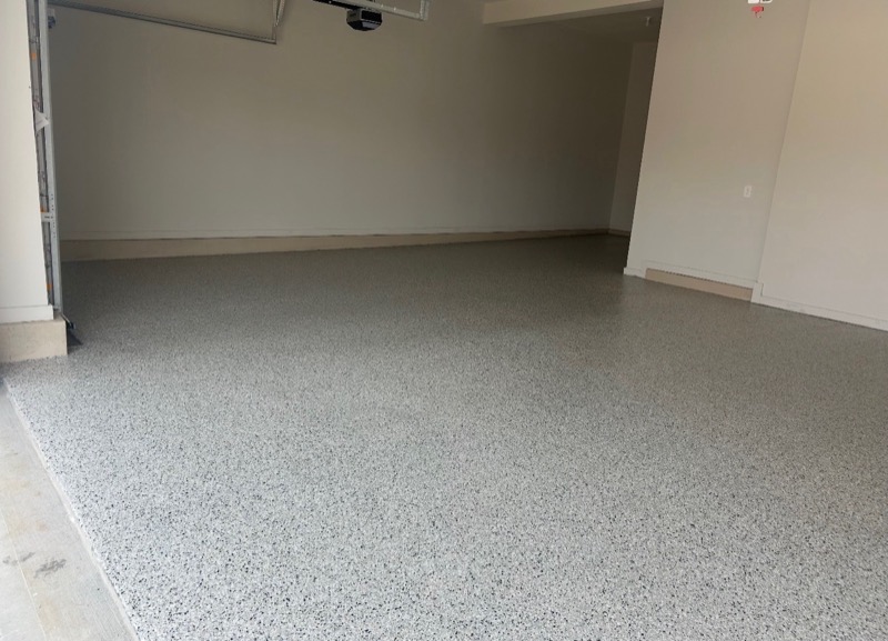 Flake epoxy garage floor coating Overland Park Kansas