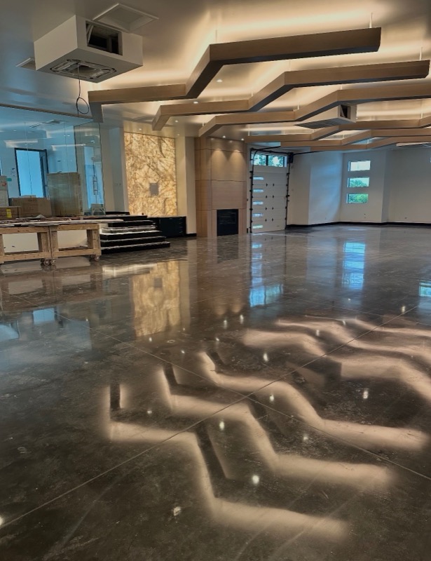 Metallic epoxy flooring Overland Park Kansas interior